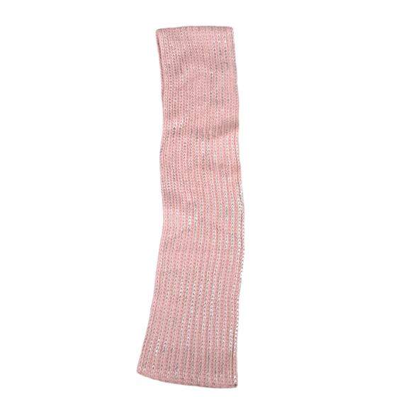 NWT Tucker+Tate Girl's Infinity Pink Metallic Silver Knit Scarf One Size - Picture 6 of 6